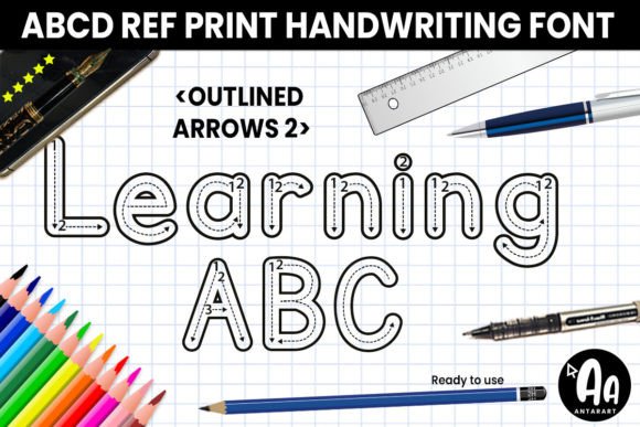 ABCD Ref Outlined Arrows2: A Font for Creative Learning