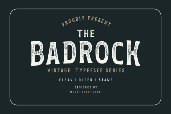 Badrock: Bold Vintage Display Font for Strong Designs
