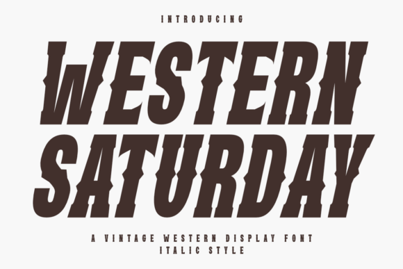 Discover the Charm of Western Saturday Italic