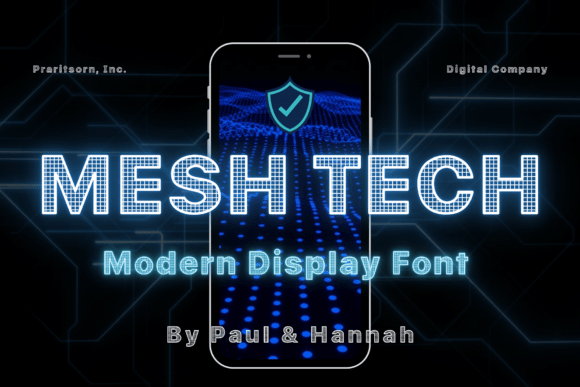 Mesh Tech: A Futuristic Display Font for Digital Design