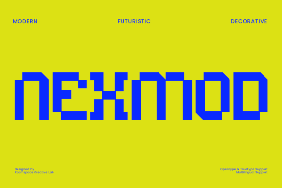 Nexmod Regular: Your Futuristic Display Typeface