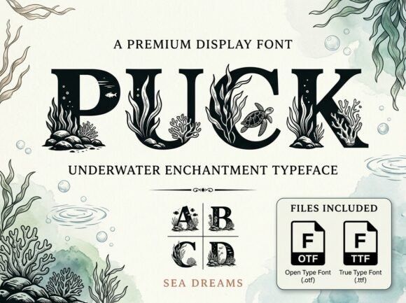 Puck: The Underwater Enchantment Display Font