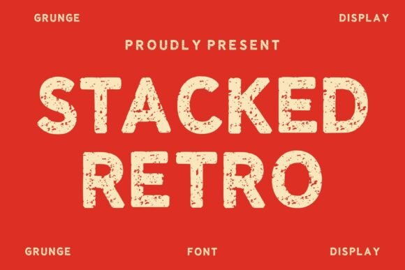 Stacked Retro: Bold Grunge Display Typeface