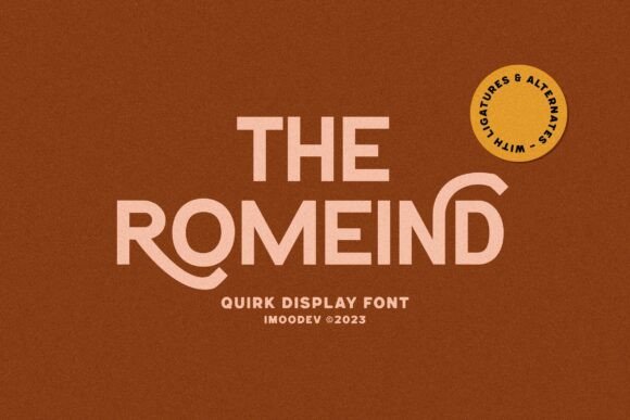 The Romeind: A Quirky Display Font for Creative Projects