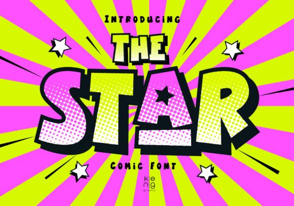 The Star: A Display Font with Comic Style Punch