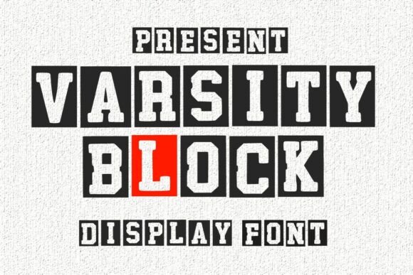 Varsity Block: A Bold Font for Athletic Branding